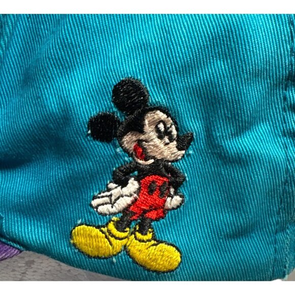 Mickey Mouse Hat Teal & Purple Baseball Cap Embroidered Disney Unlimited - Picture 7 of 11